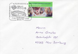 GERMANY 2006 FOOTBALL WORLD CUP GERMANY COVER WITH POSTMARK  / E 28 / - 2006 – Germany
