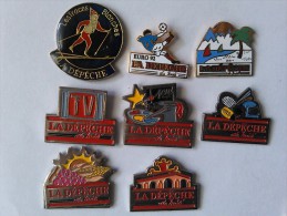 Lot Pins ,TV, La Dépèche, Sport - Lotes