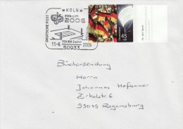 GERMANY 2006 FOOTBALL WORLD CUP GERMANY COVER WITH POSTMARK  / E 30 / - 2006 – Germany