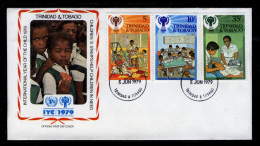 TRINIDAD & TOBAGO - 1979 INTERNATIONAL YEAR OF THE CHILD IYC SET (6V) OFFICIAL FIRST DAY OF ISSUE FDC PAIR SG 532-537 - Trinidad & Tobago (1962-...)