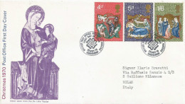 UK 1970 Edinburgh Christmas FDC Cover - 1952-1971 Pre-Decimal Issues