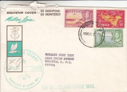Tonga Ship Cover S.S. Monteray Franked With Scott #101, #104, #105 - Tonga (...-1970)