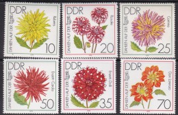 German Democratic Republic 1979 Dahlias MNH - Autres & Non Classés