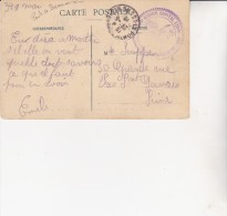 CARTE POSTALE 1915 -PONT DE BEAUVOISIN - ISERE-CACHET VIOLET -14e REGION-HOPITAL 120 Bis  - TB - WW I