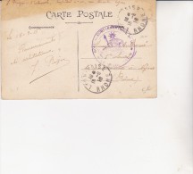 CARTE POSTALE 1916 CAD VIOLET -HOPITAL COMPLEMENTAIRE N° 10- CAD LYON - VAISE  RHONE - Guerre De 1914-18