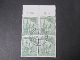 Berlin 1953 Nr. 107 Gedächtniskirche Im 4er Block Vom Oberrand!!! Luxus! Katalogwert 220€. Tolles Stück!! - Used Stamps