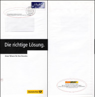 Plusbrief Ganzsache Dienstganzsache Deutsche Post EA B8 /01 [links 10] 144 C 00.00.04-18 Ungelaufen - Enveloppes Privées - Neuves