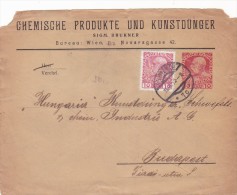 877A  CHEMISCHE PRODUKTE UND KUNSTDUNGER  ,PATENT "SB" , COVER STATIONERY ,1912 AUSTRIA. - Perforadas