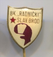 BOXING BOX RING - BK RADNICKI, Slavonski Brod  Croatia, Vintage Pin Badge - Boxing