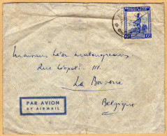 Enveloppe Cover Brief 142 Par Avion  By Airmail à La Bouverie - Covers & Documents