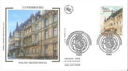 Enveloppe FDC Soie - Luxembourg - Palais Grand Ducal - Paris - 2003 - 2000-2009