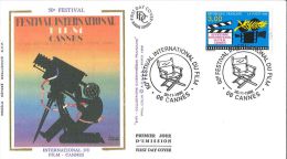 Enveloppe FDC Soie - 50ème Festival Du Film De Cannes - Cannes - 1996 - 1990-1999