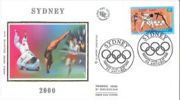 Enveloppe FDC Soie - Sydney - Jeux Olympiques - Arcueil - 2000 - 2000-2009