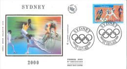 Enveloppe FDC Soie - Sydney - Jeux Olympiques - Arcueil - 2000 - 2000-2009