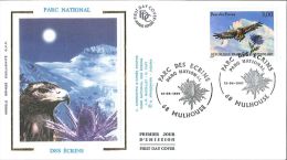 Enveloppe FDC Soie - Parc National Des Ecrins - Mulhouse - 1997 - 1990-1999