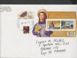 O) 2008 CANADA, ANNE, MAISON, OWL, COVER TO PANAMA, XF - Luftpost