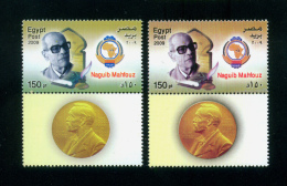 EGYPT / 2009 / COLOR VARIETY /  NAGUIB MAHFOUZ / NOBEL PRIZE IN LITERATURE / MNH / VF. - Ongebruikt