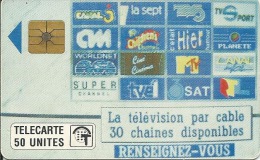 MONACO MF12a TELE CABLEE 50U GEM 01.91 N° B11796 ETAT COURANT - Monaco