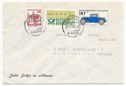 ALLEMAGNE BERLIN - 3 Enveloppes Affranchissements Mixtes Timbres + ATM - Thème Automobile 1982 - Cars