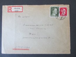 Österreich / Deutsches Reich 1943 Briefvorderseite. Judenburg 459. R-Zettel. Nach Wien - Briefe U. Dokumente