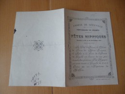 Rare Programme Des Fêtes Hippiques 1921 Hippodrome De M'Rires. Annexe De Géryville - Programmes