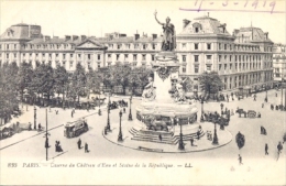 CPA PARIS - CASERNE DU CHATEAU D´EAU ET STATUE DE LA REPUBLIQUE - Unclassified