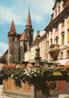 Ansbach - Markgraf Georg Brunnen Und Sankt Johanniskirche 1 - Ansbach