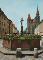 Ansbach - Markgraf Georg Brunnen Und Sankt Johanniskirche 2 - Ansbach