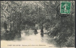 Cpa 44_FORET DU GAVRE - Ruisseau Près De La Gare De La Maillardais, Petite Animation - Le Gavre