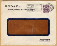 Enveloppe Cover Brief 714 Facture Kodak Bruxelles + Flamme Connaissez Vous La Belgique - Covers & Documents