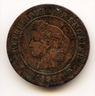 5 Centimes  " CERES"  1896 A TB - 5 Centimes