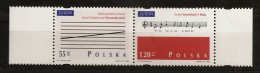 Pologne Polska 1998 N° 3497 / 8 ** Europa, Fête, Festival, Musique, Varsovie, Portée Musicale, Notes, Clé De Sol, Son - Nuevos