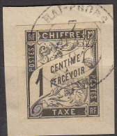 #70# COLONIES GENERALES TAXE N° 1 Oblitéré Hai-Phong (Tonkin) - Taxe