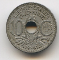 10 Centimes Zinc  " Lindauer"  .1941. Cnes Souligné SUP - 10 Centimes