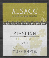 ALSACE - Riesling Sélection 2011 - Cave Vinicole De Turckheim (état Neuf) - Riesling