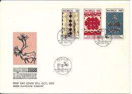 Norway FDC 9-10-1973 Sami Handicraft Complete With Cachet - FDC