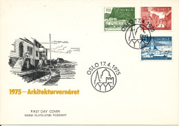 Norway FDC 17-4-1975 European Architecture Year Complete With Cachet - FDC