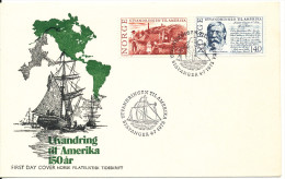 Norway FDC 4-7-1975 The Emigration To Amerika Complete With Cachet - FDC