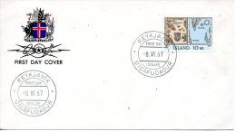 ISLANDE. N°366 De 1967 Sur Enveloppe 1er Jour (FDC). Expo. Internationale De Montréal/Cartographie. - 1967 – Montreal (Kanada)