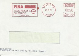 Lettre EMA Secap Na 1972 Fina  Tous Les Produits Du Petrole Industrie Metier 59 Lilles   A41/02 - Aardolie