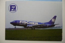 AIRLINES ISSUE / CARTE COMPAGNIE      FISCHER AIR    B 737 300 - 1946-....: Ere Moderne