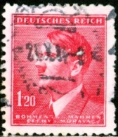 GERMANIA, PROTETTORATO BOEMIA MORAVIA, 1942, COMMEMORATIVO, HITLER, FRANCOBOLLO USATO, Michel 96 - Usados