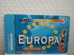 Iradium Prepaidcard Belgium Specimen 2 Photo's Used Rare - Cartes GSM, Recharges & Prépayées