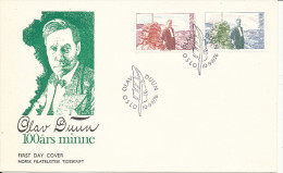 Norway FDC 10-6-1976 Olav Duun Complete With Cachet - FDC