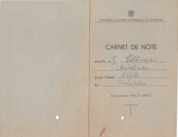 Moldova - Chisinau - Bessarabia - His. Romania - Scoala Nr.1 De Fete - Carnet De Note 1944 - Moldavie