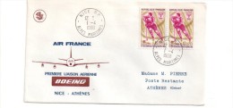 276 Nice Athenes Air France 01 04 1968 - Primeros Vuelos