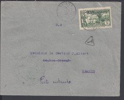 COTE-D'IVOIRE - 1941 -  LETTRE DE ABIDJAN A DESTINATION DE ROANNE AVEC TAXE - - Briefe U. Dokumente