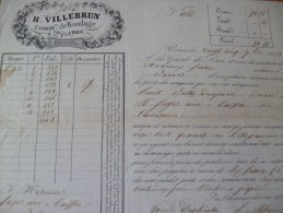 Feuille De Route Roulage 1843 Pézenas H.Villebrun. Huit Balles De Draperies - Verkehr & Transport