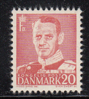 Denmark 1948-50 MH Scott #307 20o Frederik IX, Dark Red Type I - Ungebraucht