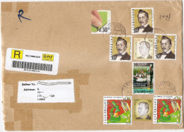 Luxembourg TO Latvia Recomended Letter 2011 Y - Stamps 2001 Biologie +  Euro (Lot 723 -2014) - Briefe U. Dokumente